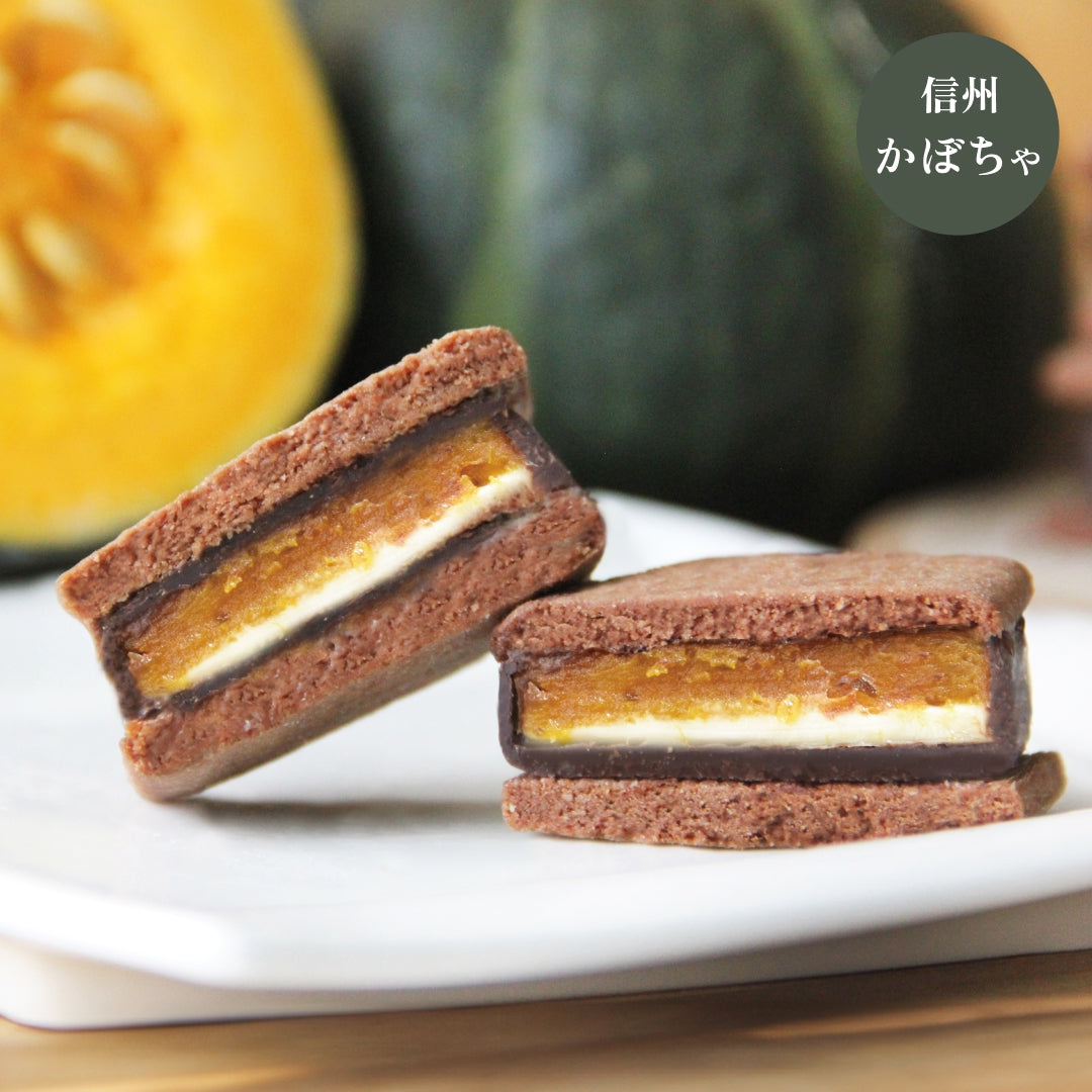 【ハロウィン12個セット】GAKUチョコレートサンド 6個(リッチカカオ・ミルク・信州くるみ・栗・信州焼き芋・信州かぼちゃ)&GAKUティグレ 6個(チョコ・ミルク・かぼちゃ各2個)