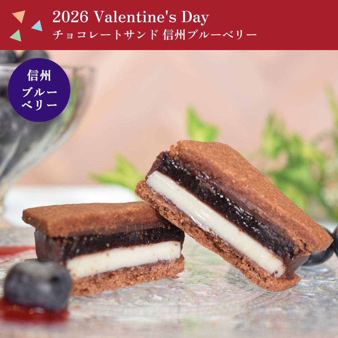 【2026 White's Day】GAKUチョコレートサンド6個セット（リッチカカオ・信州くるみ・信州りんご・信州いちご・信州ブルーベリー・信州ラズベリー）